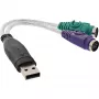 InLine USB į PS/2 keitiklis USB A kištukas / 2x PS/2 lizdai