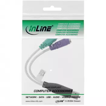 InLine USB į PS/2 keitiklis USB A kištukas / 2x PS/2 lizdai