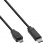 InLine USB 2.0 laidas, USB-C kištukas / Micro-B kištukas, juodas, 0,5 m