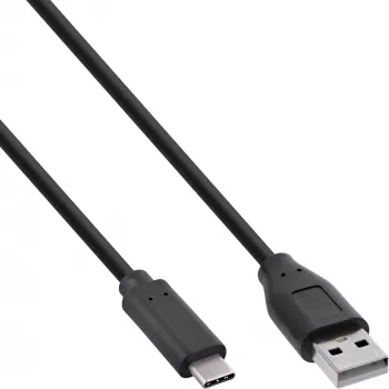 USB 2.0 laidas InLine 35734 USB-C (vyras) į USB-A (vyras) juodas 1,5 m