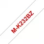 Brother M-K232B lipni juostelė etiketėms raudona ant balto 12 mm x 8 m