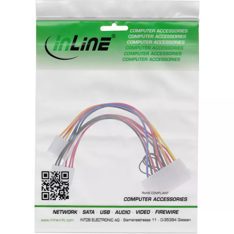 InLine ATX maitinimo adapterio laidas / Classic P8/P9 AT pagrindinės plokštės jungtis 0,20 m