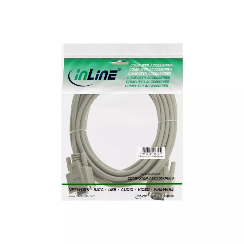 InLine VGA laidas 15 HD kištukas / lizdas smėlio spalvos 3 m