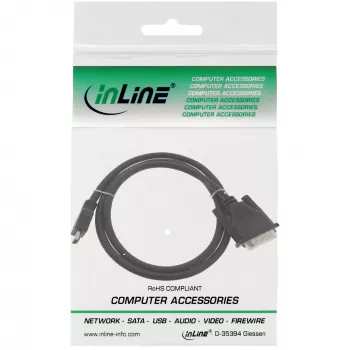 InLine HDMI-DVI kabelis HDMI kištukas / DVI kištukas 18+1 juodas 1 m