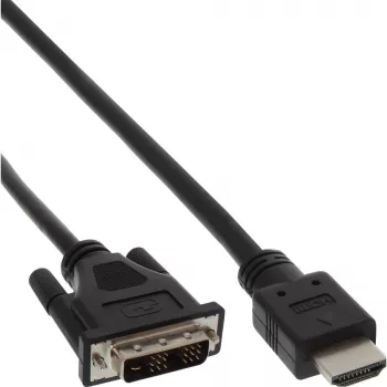 InLine HDMI-DVI laidas HDMI kištukas / DVI kištukas 18+1 juodas 3m