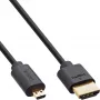 InLine Slim Ultra High Speed HDMI laidas AM/DM 8K4K auksuotas juodas 1m