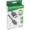 InLine Slim Ultra High Speed HDMI laidas AM/DM 8K4K auksuotas juodas 1m
