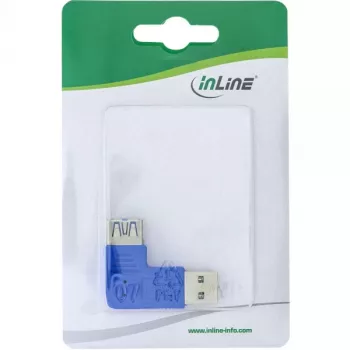 USB 3.0 adapteris Type A kištukas / Type A lizdas kairysis 90° InLine 35300M