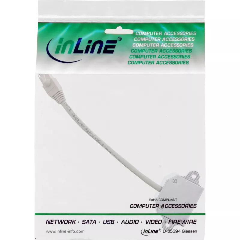 InLine Cat.5e skirstytuvas dviem skirtingiems ryšiams per vieną RJ45 8P8C komutacinį kabelį