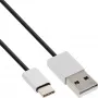 InLine USB 2.0 laidas, USB-C vyriškas / USB-A vyriškas, juodas/aliuminis, lankstus, 1,5 m