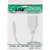 InLine Mini DisplayPort (vyriškas) į DisplayPort (moterišką) adapterio laidas, 4K2K, baltas, 0,15 m