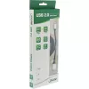 InLine Micro-USB 2.0 spiralinis laidas, A tipo / Micro-B M/M, juodas/alu, lankstus 3 m