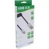 InLine USB 2.0 spiralinis laidas, USB-C kištukas / USB-A kištukas, juodas/aliuminis, lankstus, 1 m