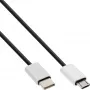 InLine USB 2.0 laidas, USB-C (vyriškas) / Micro-B (vyriškas), juodas/aliuminis, lankstus, 0,5 m