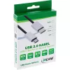 InLine USB 2.0 laidas, USB-C (vyriškas) / Micro-B (vyriškas), juodas/aliuminis, lankstus, 0,5 m