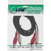 InLine garso laidas, 2x RCA M/M 20 m, juodas