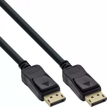 InLine DisplayPort kabelis juodas su auksuotais kontaktais 10 m