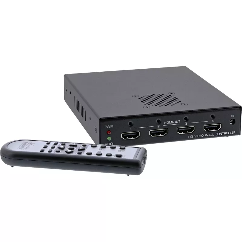 InLine HDMI vaizdo sienos valdiklis 1 į 4, Full-HD