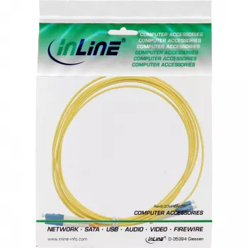 InLine Fiber Optinis Dupleksinis Laidas LC/LC 9/125µm OS2 0,5m