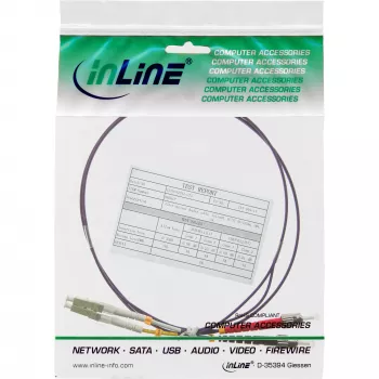 InLine šviesolaidinis dvipusis kabelis LC/ST 50/125µm OM4 0,5 m