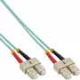 InLine Fiber Optinis Dipleksinis Laidas SC/SC 50/125µm OM3 0,5m