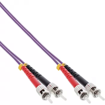 InLine šviesolaidinis dvipusis kabelis ST/ST 50/125µm OM4 15m