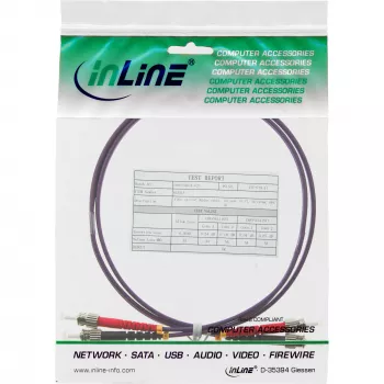 InLine šviesolaidinis dvipusis kabelis ST/ST 50/125µm OM4 15m