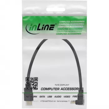 InLine High Speed HDMI laidas su Ethernet, kampuotas, 0,3m