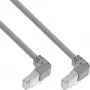 Tinklo kabelis InLine® S-76602U-0.9 kampinis lizdas Cat.6 0,9 m pilkas
