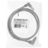 Tinklo kabelis InLine® S-76602U-0.9 kampinis lizdas Cat.6 0,9 m pilkas