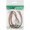 Vidinis maitinimo kabelis InLine 29654A 1x 4pin Molex / 4x 4pin Molex 1m