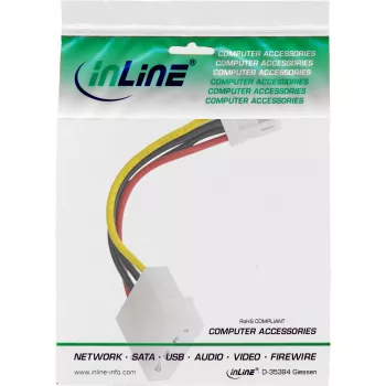 InLine maitinimo adapteris vidinis 5.25 colio 4 kontaktų Molex moteriškas / 3.5 colio Floppy vyriškas 0.06 m