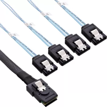 InLine SAS jungiamasis kabelis Mini SAS SFF8087 į 4x SATA crossover OCF 1 m