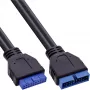 InLine USB 3.0 vidinis ilginimo kabelis (patinas/patelė) 33448I 0,35 m