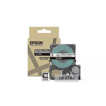 Epson LK-5TBJ juosta etiketėms, juoda permatoma, 1,8 cm