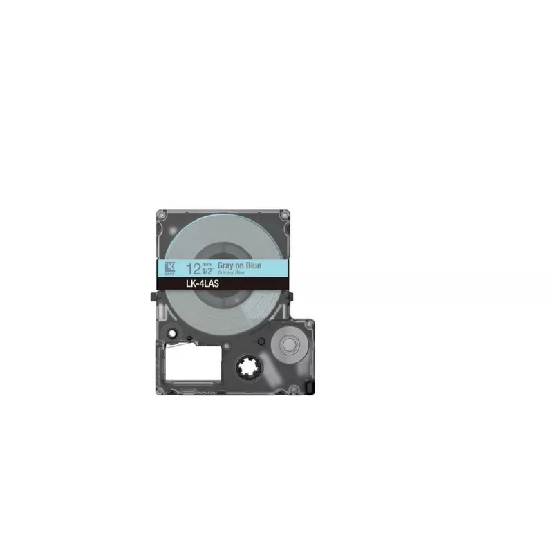 Epson LK-4LAS pilkai šviesiai mėlyna terminio perkėlimo etikečių juosta 1,2 cm