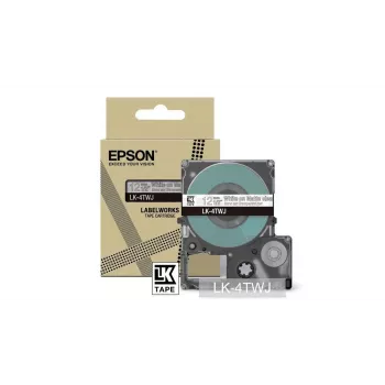 Lipnių etikečių juostelė Epson LK-4TWJ juoda permatoma terminio perkėlimo 1,2 cm