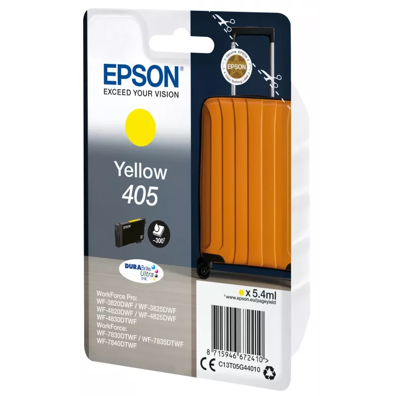 Epson 405 original geltona kasetė (standartinis derlius, 5,4 ml)