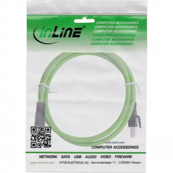 InLine pramoninis tinklo kabelis, M12 8-pin X-kodavimo į RJ45 kištuką, Cat.6A PUR 1m