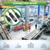 InLine pramoninis tinklo kabelis, M12 4 kontaktų D-koduotas kištukas į RJ45, PUR 5m