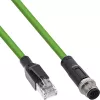 InLine pramoninis tinklo kabelis, M12 4 kontaktų D-koduotas kištukas į RJ45, PUR 10 m