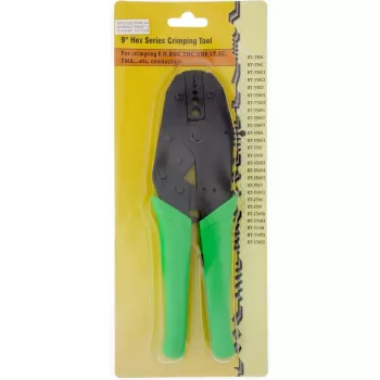 InLine Crimp Tool HT-336G koaksialiniams kabeliams RG58, RG59, RG62, RG174, WBC110, WBC195/200, WBC240