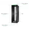 APC NetShelter SX Server Rack Gen 2, 48U, 2258H x 750W x 1200D mm, su šoninėmis plokštėmis, juoda