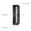 APC NetShelter SX Server Rack Gen 2 48U 2258H x 600W x 1070D mm su šoninėmis sienelėmis, juoda