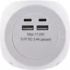 InLine 16499A Įkrovimo kubas 3x kištukinis lizdas 2x USB-C 2x USB-A baltas 2m