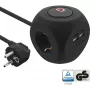InLine 16499B įkrovimo kubas 3x kištukinis lizdas 2x USB-C 2x USB-A juodas 2m
