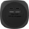 InLine 16499B įkrovimo kubas 3x kištukinis lizdas 2x USB-C 2x USB-A juodas 2m