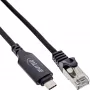 InLine 33381B USB-C į RJ45 Gigabit tinklo laidas 5m Juodas