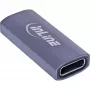 USB-C lyties keitiklis InLine 35900E pilkas, USB-C jungtis 1 → USB-C jungtis 2