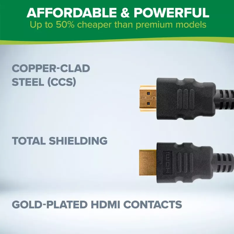 InLine HDMI kabelis, HDMI High Speed su Ethernet, kištukas / kištukas, juodas, 3 m